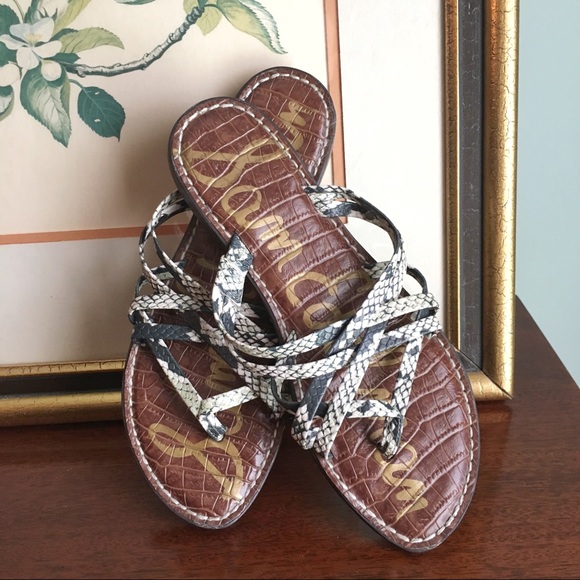 sam edelman snake print sandals